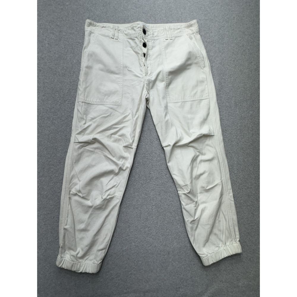 Citizens Of Humanity Agni Jogger Pants Mens 32 White Cotton Denim Tapered